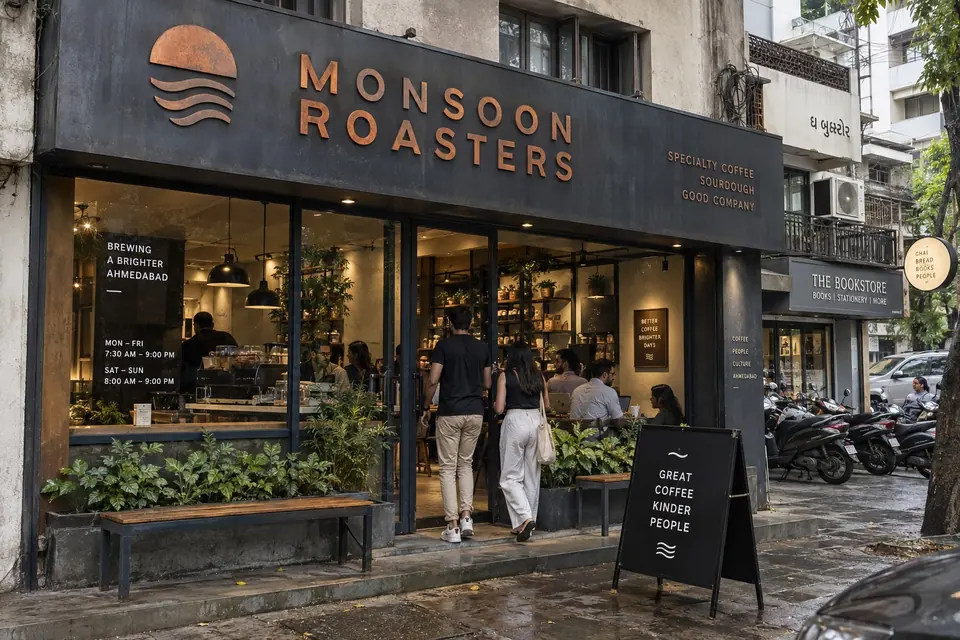 Monsoon Roasters storefront view