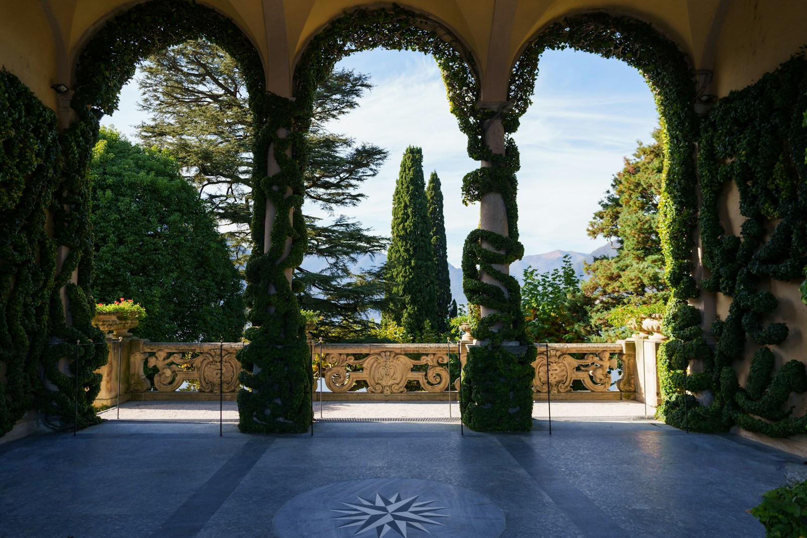 An archway at Villa del Balbianello, Lake Como, Italy